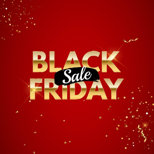 Black Friday Sale Banner Template. Vector Illustration