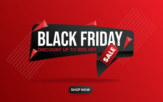 Black friday sale banner template.