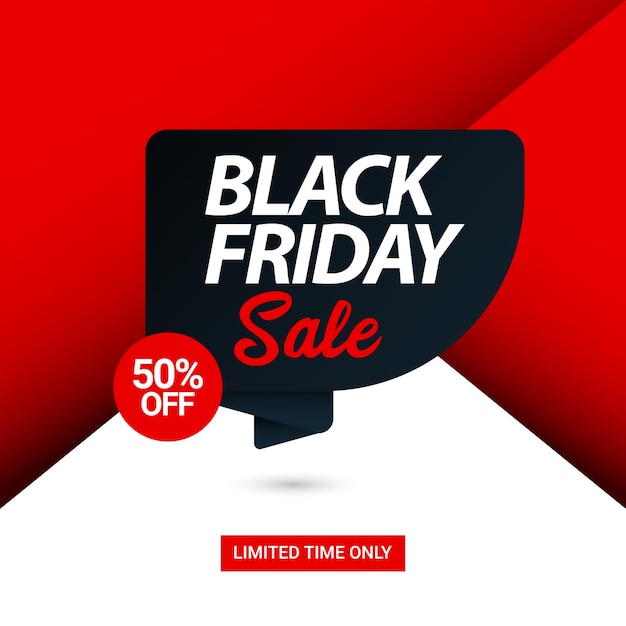 Black friday sale banner template.