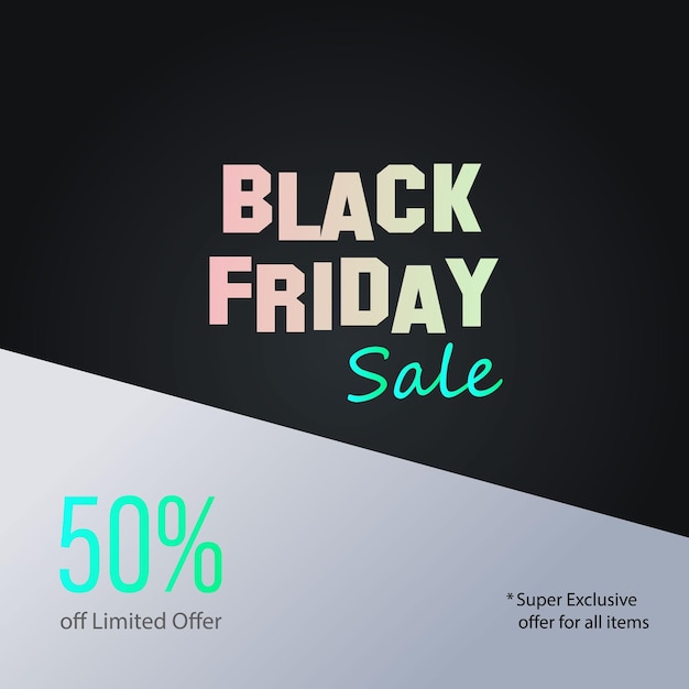 Black Friday Sale Banner Vactor Design