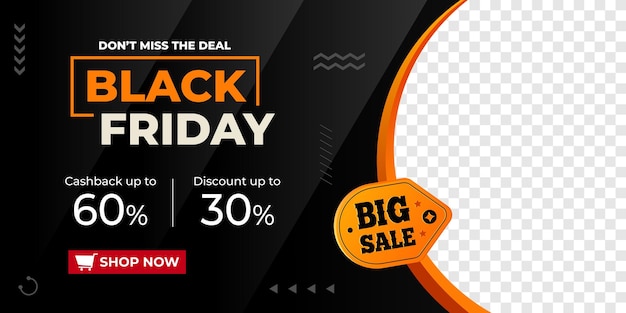 Black friday sale banner vector