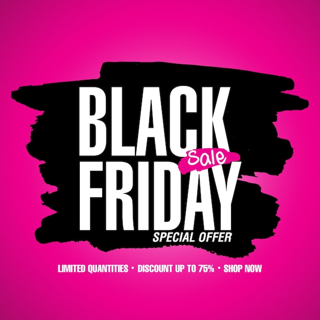 Black Friday sale design template. Vector illustration