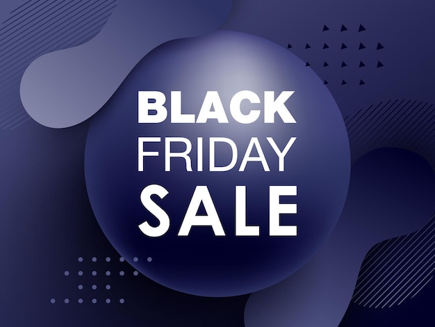 Black friday sale design with gradient shapes