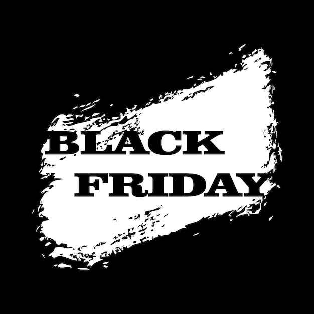 Black friday sale discount banner template promotion black and white Free Vector