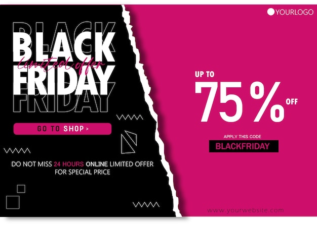 Black Friday Sale Editable Text Background Illusrtation