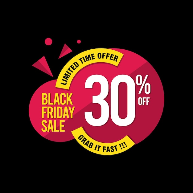 Black friday sale element labels selling and discount stickers vector