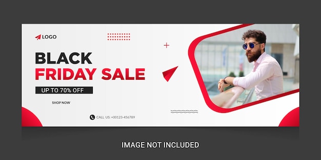 Black Friday sale facebook cover banner template