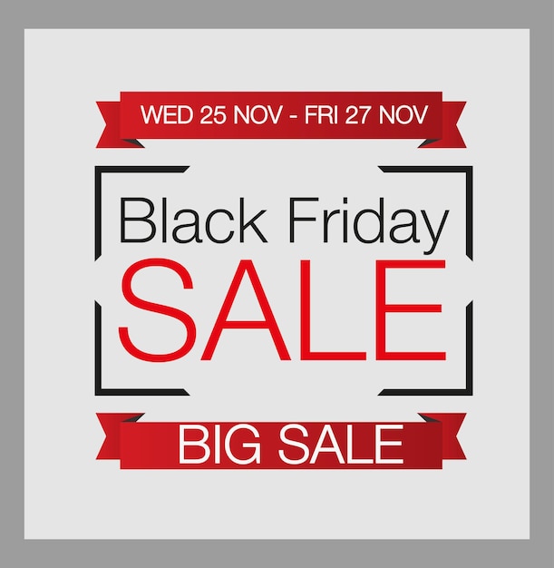 Black friday sale grunge style vector illustration