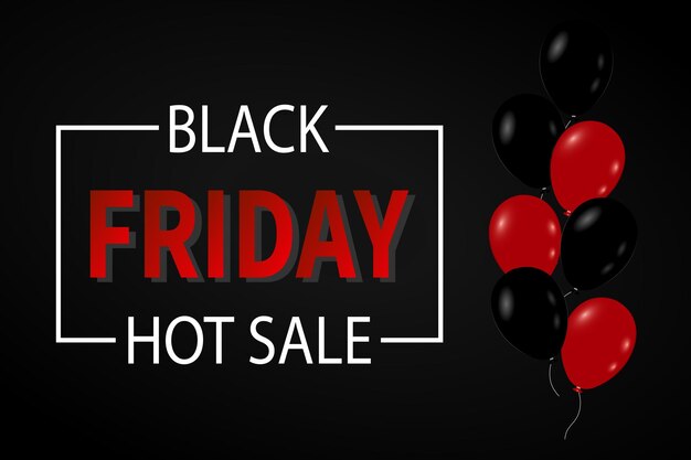 Black Friday Sale horizontal banner for advertising banners leaflets and flyers Black friday design template