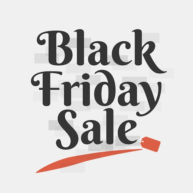 Black Friday sale inscription design template. 