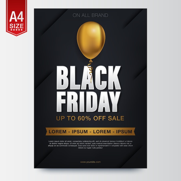 Black Friday sale inscription design template