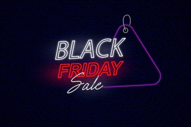 Black Friday Sale Lettering Neon Sign Style