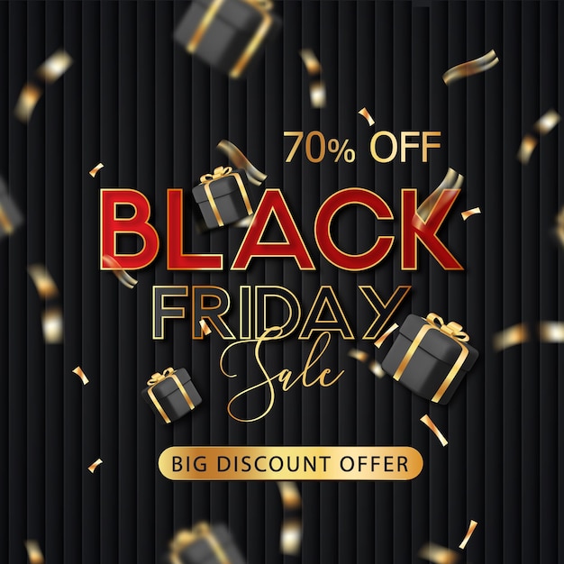 Black Friday sale luxury Facebook and Instagram post design