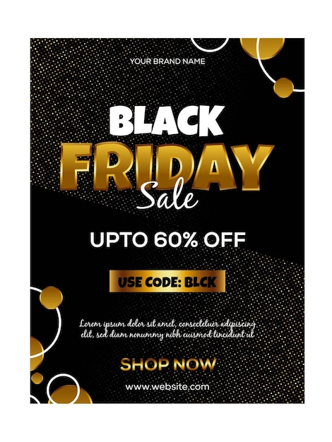 Black friday sale poster design