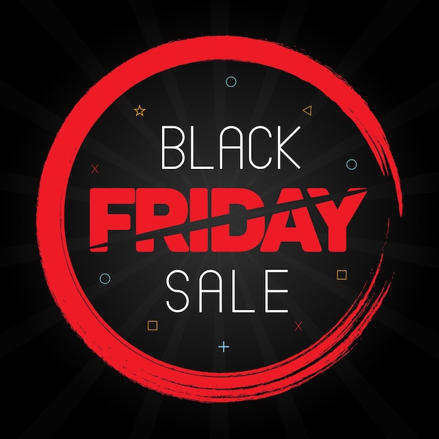 Black Friday sale poster template design with dark pattern background