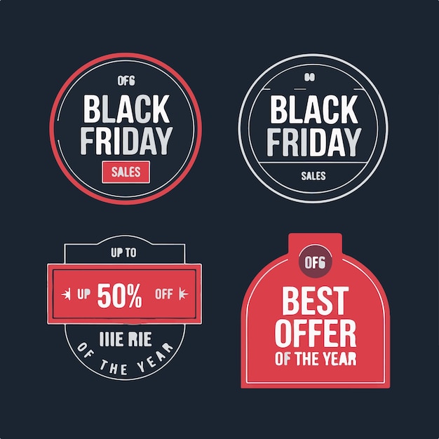 Vector a black friday sale poster with a red label that says black friday sale