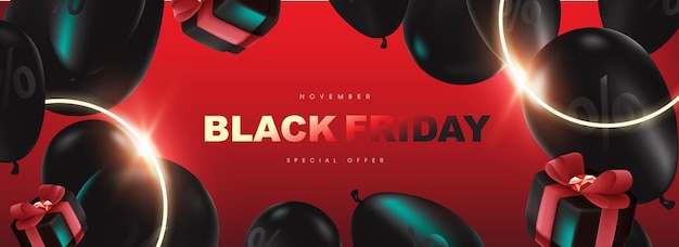 Black friday sale promotion poster banner layout design template advertising Black friday campaign