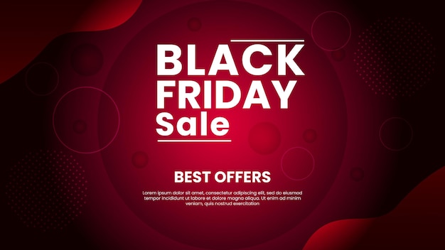 Black Friday Sale Red Background Design