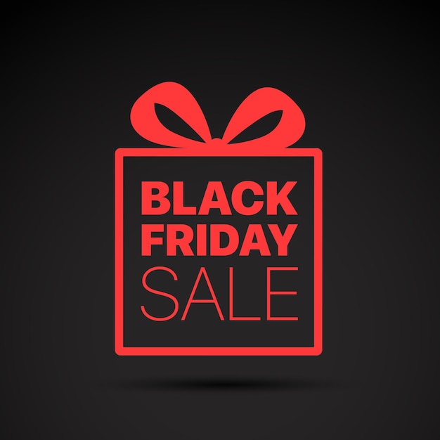 Black Friday Sale red Logo. Vector concept