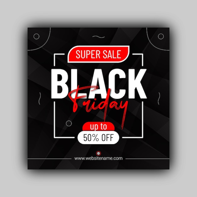 Black friday sale social media banner template