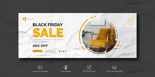 Vector black friday sale social media cover and web banner template