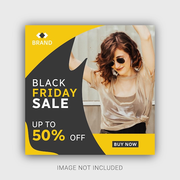 Black Friday sale social media or instagram post template