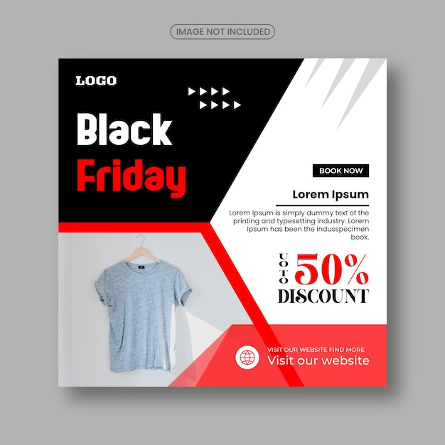 Black Friday sale social media posts and Instagram advertising post template