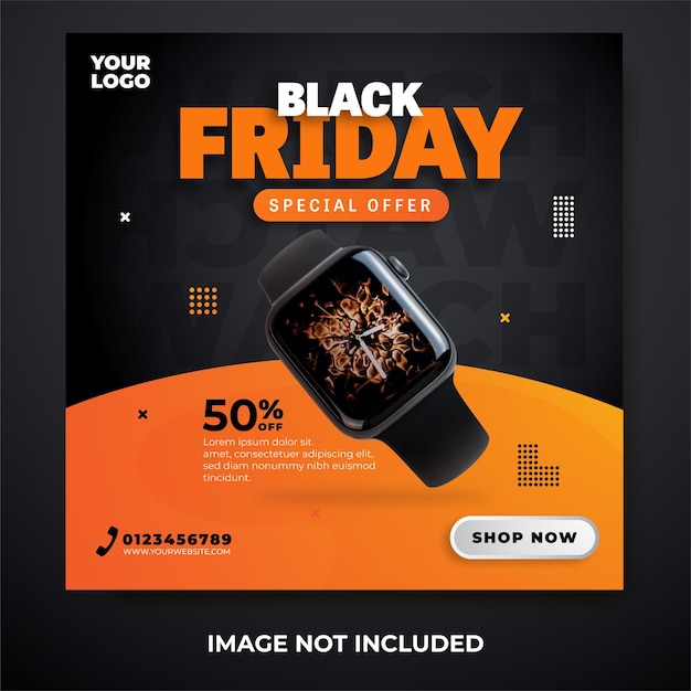 Black friday sale social media template