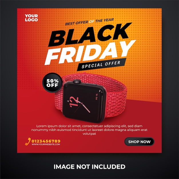 Black friday sale social media template