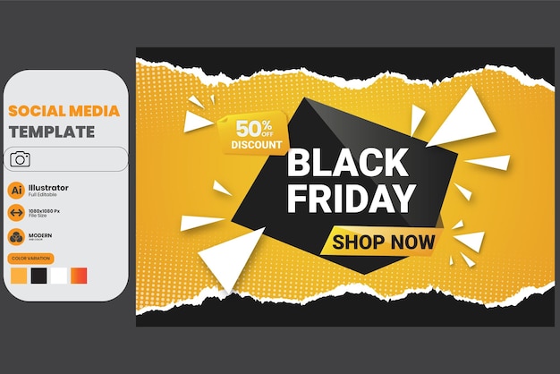 Black Friday Sale Social Media Template