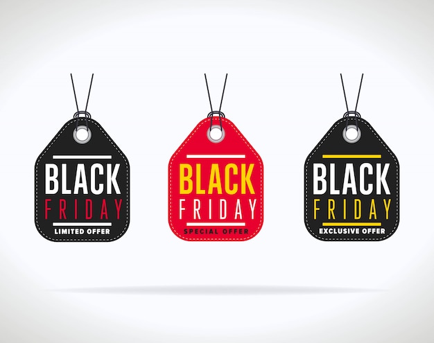 Black Friday sale sticker vector isolated