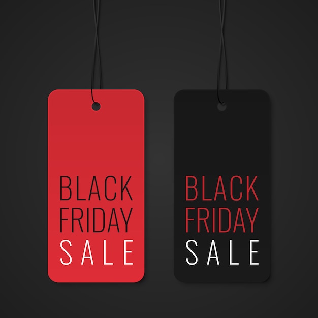 Black Friday Sale Tag Red and Black