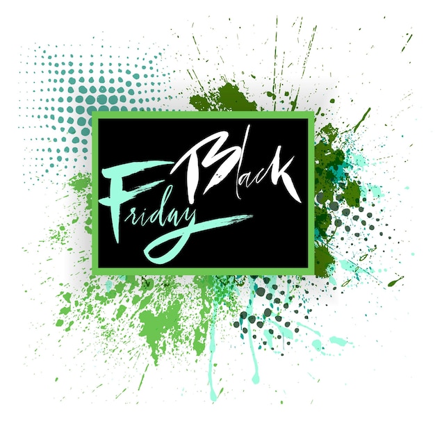 Black Friday Sale Vector Illustration for your design poster or banner Hand drawn grunge lettering