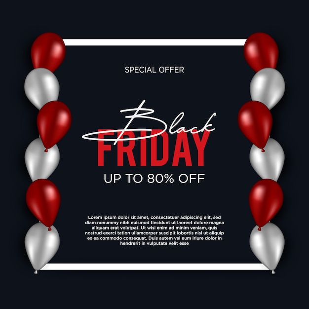 Black-friday-sale-with-balloon-red-and-white