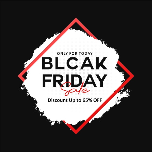 Black friday sale with brush splash