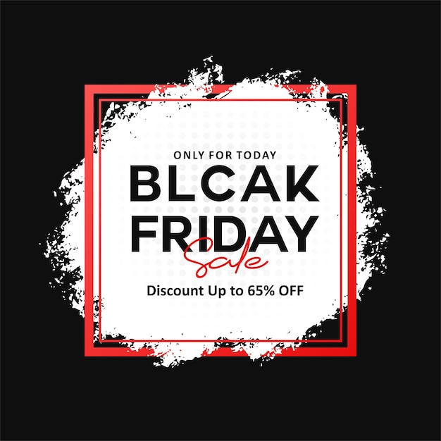 Black friday sale with brush splash