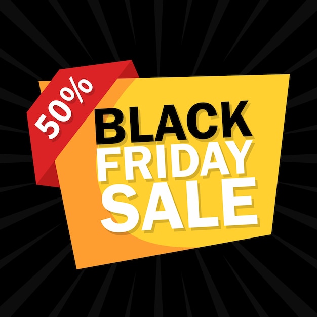 Black Friday Sales Geometric Shapes Flyer Design