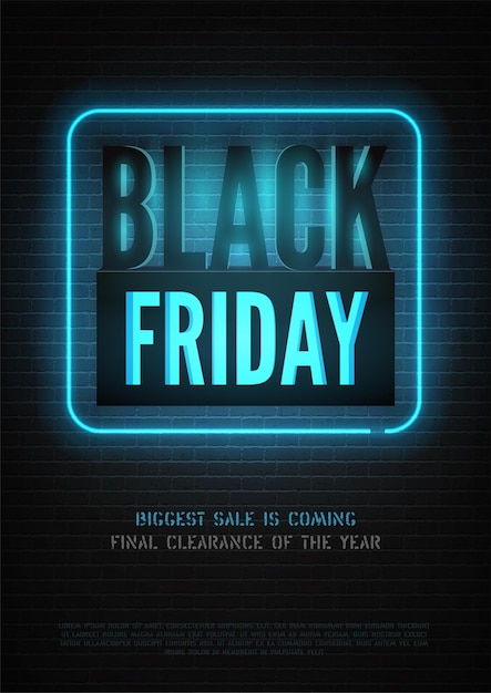 Black Friday Seasonal clearance luxury vector banner design with copyspace