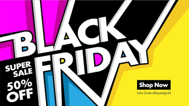 Black Friday Shopping Sale Banner Design