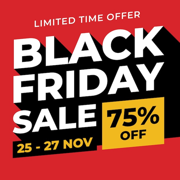 Black friday Simple Banner Template Design