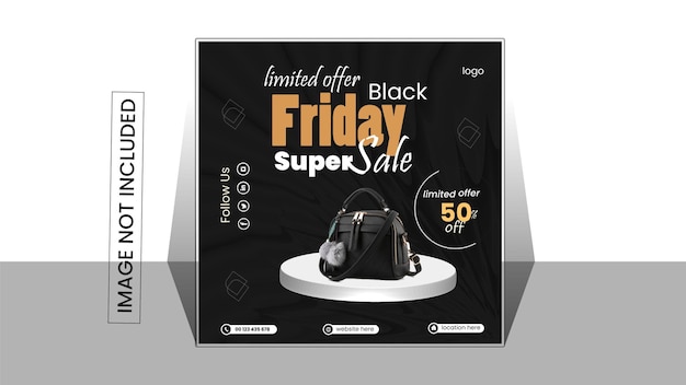 Vector black friday social banner