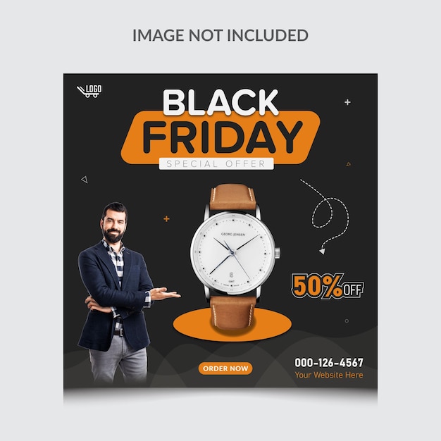 Black Friday social media banner template design