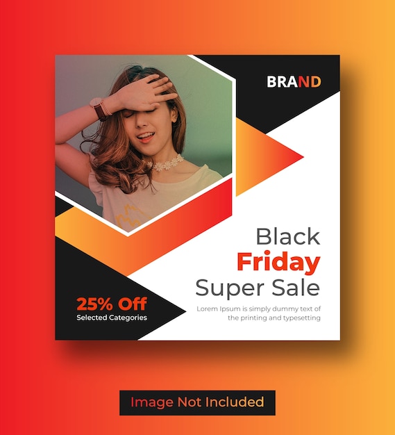 Black friday social media banner template