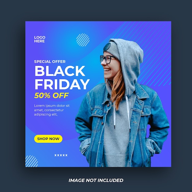 Vector black friday social media banner template.