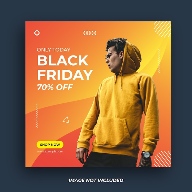 Black friday social media banner template.