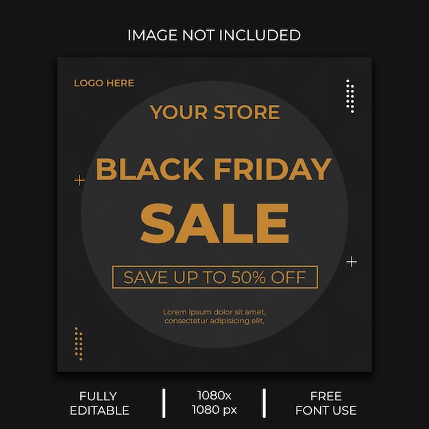 Black Friday Social Media Instagram Post Design Template