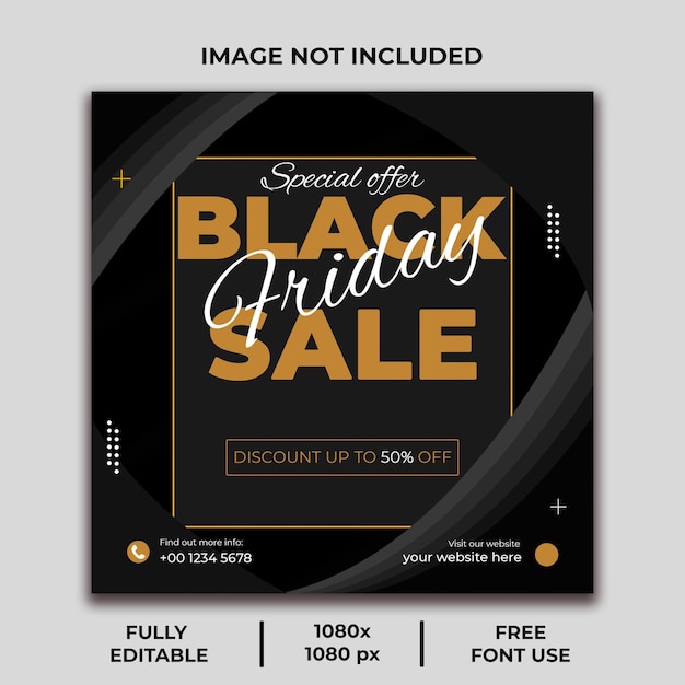 Black Friday Social Media Instagram Post Design Template