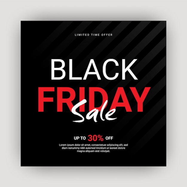 Black Friday social media post design template