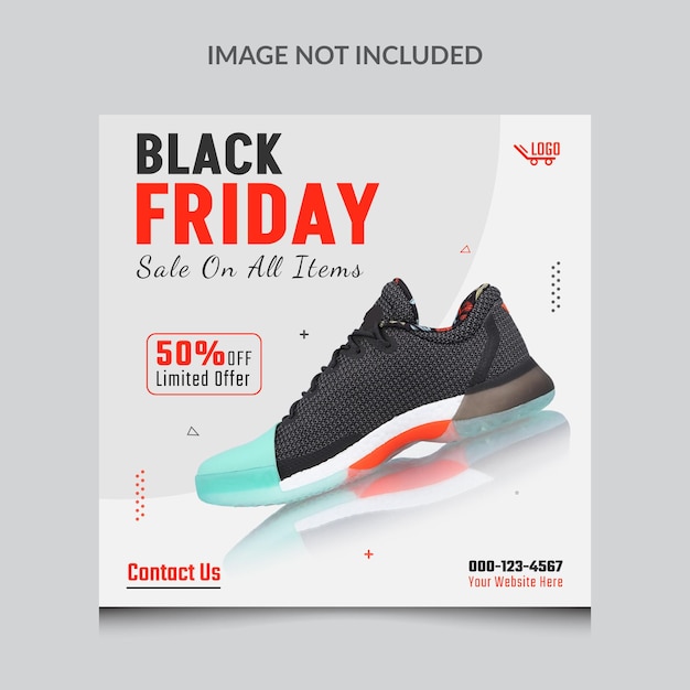 Black Friday social media post and Instagram post template