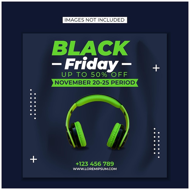 black friday social media post template